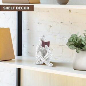 GRAPMKTG Home Decor Pulp Reading Women Thinker Statue Aesthetic Sculpture Room Decor Modern Abstract Decoration on Shelf Table Desk for Living Room Office Bedroom A - Image 5