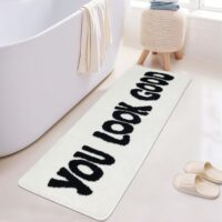 You Look Good Runner Rug Bathroom Rug Long Bath Mat Funny Bathroom Decor for Bathtub,Bedroom and Shower,20"x60"