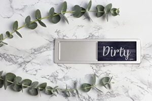 Dishwasher Magnet Clean Dirty Sign, Clean Dirty Magnet for Dishwasher, Rustic Farmhouse Kitchen Decor, Magnetic Dish Washer Sign Indicator, Sliding Rustic Dish Washer Signs, Black & White Wood - Image 3