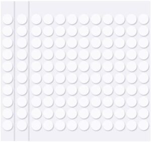 300pcs Small Felt Furniture Pads, Self-Adhesive EVA Foam Dot Circles, Round Felt Furniture Stickers for Desks Drawers Vases Photo Frames Cabinets Doors Candlesticks- White