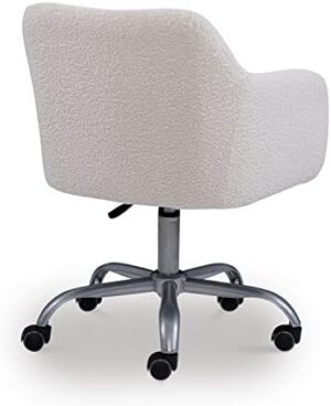 Linon Home Decor Products Linon Brooklyn Sherpa Office Chair, Ivory - Image 16