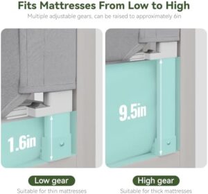 Baby Bed Rail Guard for Toddlers - 47" Toddler Bed Side Rails for Twin, Full, Queen Bunk Size Bed Swing Down Bedrail Extral Tall Child Safety Side Railing Guards for Kids - Image 4