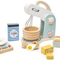 Tender Leaf Toys - Mini Chef Home Baking Set - 27 Pcs Wooden Baker's Mixing Set - Classic Toy for Pretend Cooking - Develops Social, Creative & Imaginative Skills - Learning Role Play - Age 3+