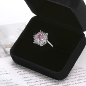 2 Pieces Velvet Metal Wedding Ring Box, Elegant Jewelry Earring Studs Gift Box for Women Girl, Ring Holder Case for Engagement Proposal, Anniversary, Bridal Party Decor (Black) - Image 7