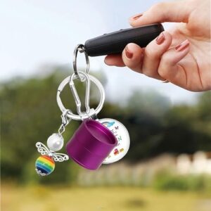 Mini Travel Ring Holder Keychain, Portable Jewelry Holder Keychain with Protective Sponge, Small Necklace Earrings Case for Gym Sports Bag Purse - Image 7