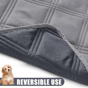 Smiry Waterproof Dog Bed Cover Blanket 30x70, Soft Reversible Pet Blanket, Washable Leakproof Cats Dogs Couch Cover for Sofa, Couch, Furniture, Grey/Dark Grey - Image 3