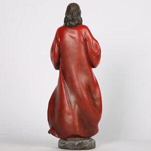 BC Catholic Sacred Heart of Jesus Statue, Jesus Christ Figure, Religious Gifts, Inspirational Indoor Home Decor 16.7" H Renaissance Sculpture Handmade by Buildclassic - Image 5