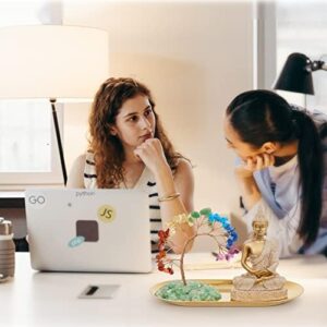 INNOLITES 7 Chakra Crystal Tree and Buddha Statue Set, Yoga Meditation Decor, Money Tree and Buda Statues for Home Living Room Office Shelf Decoration Wealth and Luck - Image 7