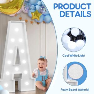 4FT Marquee Letters, Cool Light Marquee Light Up Letters &, Large Letters for Birthday Anniversary Party Decorations, Big Letters for Wedding Decor(DIY Kit) - Image 5