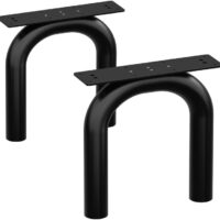 Orgerphy 18” Black U-Shape Metal Table Legs (2PCS)| Coffee Table Legs Heavy Duty Furniture Legs Bench Legs | Mid Century Modern Metal Legs for Coffee Table Furniture Bench Legs (18”H x 15”W)