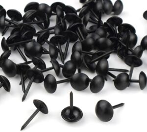100 Pcs Black Upholstery Tacks Furniture Tacks Decorative Upholstery Nails Metal Thumb Tacks Round Head Upholstery Pins for Cork Board DIY Projects Home Decor Upholstered Sofa Decorative Nails - Image 4