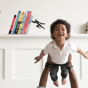 Artori Design Book Ends to Hold Books Heavy Duty - Hidden Metal Bookends for Shelves Desk or countertop - Bookend Book Holder for Home Decorative - Gift for Book Lovers and Home Décor (Book&Hero) - Image 6