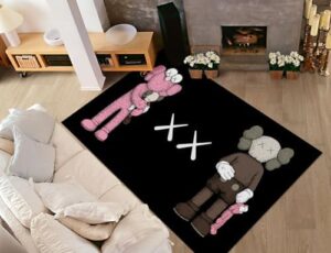 Hypebeast Area Rug Cartoon Decorative Rug Modern Abstract Art Pop Carpet Hypebeast Lover Floor Mat for Living Room Bedroom Playroom Home Decor Rug 5' x 7' - Image 2