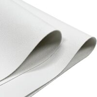 Faux Leather Fabric,54"x180" Thick Durable Synthetic Upholstery Leather Vinyl, Soft Smooth Waterproof, Durable,Replacement Renovate for Wallets, DIY Projects, Furniture, Car Seats 5 Yards-White