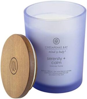 Chesapeake Bay Candle Medium Jar Scented Candle, Serenity + Calm (Lavender Thyme), Home Décor, Orange, Gifting Idea, Burn Time of 50 Hours - Image 2