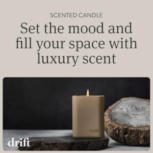 Drift Vanilla Woods Scented Candle - Clean Oil Premium Home Decor Fragrance - 60 Day Burn Time - 10.5 oz - Image 3