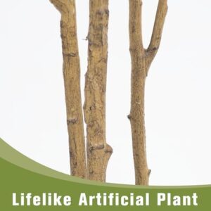 Artificial Fake Olive Tree 6FT Tall 1Pack with White Planter Faux Silk Olive Tree for Home Living Room Office Decor Faux Artificial Plants Indoor with Fruit & Free Moss - Image 4