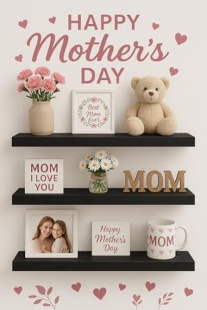 BAYKA Floating Shelves for Wall, Wall Mounted Rustic Wood Shelves for Bathroom, Bedroom, Living Room, Kitchen, Hanging Shelf for Books/Storage/Room Decor with 22lbs Capacity (Black, Set of 3, 15.7in) - Image 4