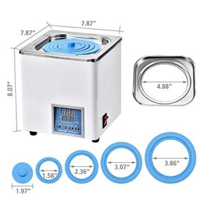 JOANLAB Digital Thermostatic Water Bath 1 Chamber 3L Water Bath with with Selectable Openings for Lab 110V/60 Hz - Image 5