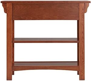 Leick Home 8261 Mission Bookcase Console Table with Drawers, Made with Solid Wood, for Living Room, Entry Way, Office, Bedrooms, Russet Finish - Image 4