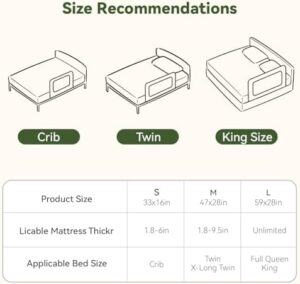Baby Bed Rail Guard for Toddlers - 47" Toddler Bed Side Rails for Twin, Full, Queen Bunk Size Bed Swing Down Bedrail Extral Tall Child Safety Side Railing Guards for Kids - Image 6