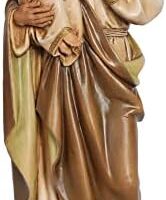 BC Catholic St. Joseph and Child Jesus Statue, Catholic Saint Figure, Religious Gift for Father's Day, Inspirational Indoor Home Decor, 14 inches H, Hand Painted by Buildclassic