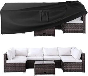 Patio Furniture Covers, Outdoor Furniture Cover Waterproof, General Purpose, Outside Table and Chair Covers, Heavy Duty 600D (108 Inch L x 82 Inch W x 27.9 Inch H)