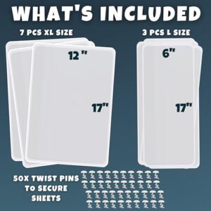 Anti Cat Scratch Furniture Protector, 10-Pack Couch Protector from Cat Claws – Heavy-Duty, Easy-to-Apply Scratching Deterrent and Shield for Sofa Corners, Walls, Doors- with 50 Twist Pins - Image 5