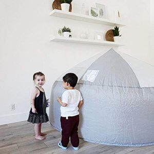The Original Patented AirFort - Build A Fort in 30 Seconds, Inflatable Fort for Kids, Play Tent for 3-12 Years, A Playhouse Where Imagination Runs Wild, Fan not Included (Mod About Gray) - Image 7