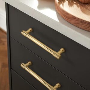 TUNNY 10 Pack Modern Round Cabinet Handle-5"/128mm Screw Spacing Champagne Bronze Furniture Hardware Handles for Kitchen Cabinets Bedroom Cabinet Pull - Image 4