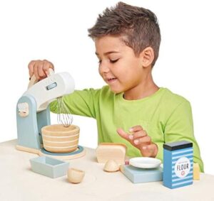 Tender Leaf Toys - Mini Chef Home Baking Set - 27 Pcs Wooden Baker's Mixing Set - Classic Toy for Pretend Cooking - Develops Social, Creative & Imaginative Skills - Learning Role Play - Age 3+ - Image 2