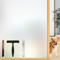 Frosted Glass Window Privacy Film with Installation Tools, Removable, Peep-Proof, Static Cling, Heat Control, UV Protection, Anti-Glare, Ideal for Home, Shower (23.6 x 157.5 Inch)