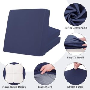 HEBE Outdoor Patio Cushion Covers Set of 12 Waterproof Stretch Seat Cushion Cover for Patio Furniture Clearance Outdoor Sofa Cushion Cover Replacement Couch Slipcovers Chair Seat Cover - Image 2