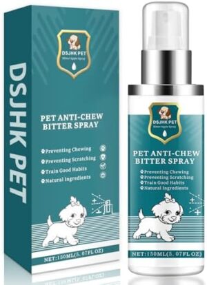 Bitter Apple Spray for Dogs to Stop Chewing and Licking, No Chew Spray for Dogs, Alcohol Free/Non-Toxic, Stop Licking Wounds and Hot Spots, Protecting Furniture, Shoes, Bandages, Indoor & Outdoor