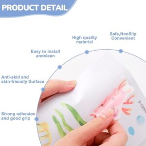 Non Slip Bathtub Stickers, 6 Pages Sea Organism Adhesive Kids Anti Slip Decal Threads for Shower Floor and Bath Tub Decals(Ocean) - Image 2