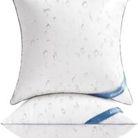 Atarashi 20 x 20 Outdoor Pillow Inserts(Set of 2) - Waterproof Decorative Square Throw Pillows for Couch Sofa Bed Patio Furniture, Garden & Patio, White 20x20 inch