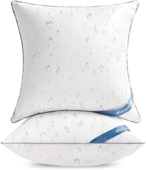 Atarashi 20 x 20 Outdoor Pillow Inserts(Set of 2) - Waterproof Decorative Square Throw Pillows for Couch Sofa Bed Patio Furniture, Garden & Patio, White 20x20 inch