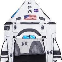 JOYIN Rocket Ship Play Tent Pop up Play Tent Kids Indoor Outdoor Spaceship Playhouse Tent Set