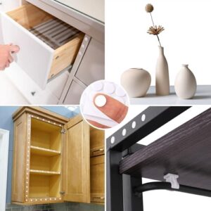 300pcs Small Felt Furniture Pads, Self-Adhesive EVA Foam Dot Circles, Round Felt Furniture Stickers for Desks Drawers Vases Photo Frames Cabinets Doors Candlesticks- White - Image 4