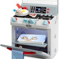 Little Tikes First Oven Realistic Pretend Play Appliance for Kids, Play Kitchen with 11 Accessories and Realistic Cooking Sounds, Unique Toy Multi-Color, Ages 2+