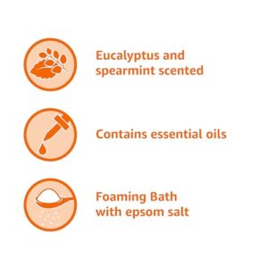 Amazon Basics Eucalyptus & Spearmint Scented Foaming Bath with Essential Oils, 34 Fl Oz (Pack of 1) (Previously Solimo) - Image 3