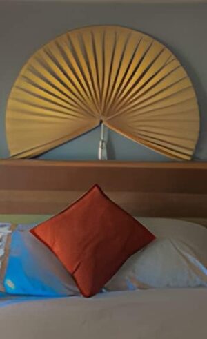 KOLWOVEN Rustic Fan Wall Decor - Over Bed Wall Decor - Bedroom Wall Decor Above Bed - Giant Bamboo Fan- Wall Pediment - Beautiful Wall Art for Home Decoration (Extra Large 47''x24'', Ivory) - Image 8