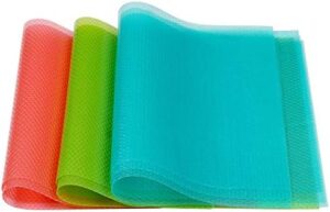 9 Pack Refrigerator Mats,Washable Fridge Mats Liners Easy to Clear Fridge Pads Mat Shelves Drawer Table Mats Refrigerator Liners for Shelves,3Red/3Green/3Blue - Image 4