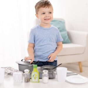 Melissa & Doug 22-Piece Play Kitchen Accessories Set - Utensils, Pot, Pans, and More , White - Image 2