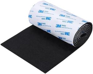 Felt Furniture Pads, Non Slip Self Adhesive Cuttable Felt Tape Black Heavy Duty Felt Strip Roll for Protecting Hardwood Floors Chair Wall Protector (40 x 5 x 0.12 Inch)