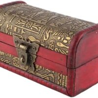 Yosoo Health Gear Wooden Jewelry Box, Jewelry Storage Box, Vintage European Classical Wooden Case Jewelry Storage Box Container Home Decoration (Small Size with Password Lock)