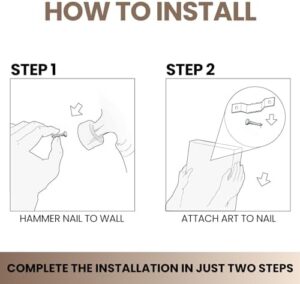 qmmp Modern Wooden Wall Sculptures - Set of 3 - MDF - Oak - Home Decor Accent - Large Wall Art for Living Room, Bedroom, Office - Easy Installation (Oak, Large - Mountain and Sun, Unframed) - Image 5