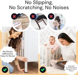 CasterMaster Non-Slip Furniture Pads Square Rubber Anti-Skid Caster Cups, Leg Coasters - Anti-Sliding Floor Protectors for Furniture (Brown, 2'' x 2'' - 4 Pack) - Image 2