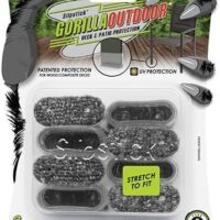 Slipstick GorillaOutdoor Berber Furniture Feet Pads with Clear Sleeve Sock (16 Pack) Weatherproof Outdoor Furniture Sliders for Medium Rectangular Legs