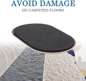 Reusable Large Furniture Movers Sliders for Carpet - 8 Pack 9-1/2" x 5-3/4" Oval Furniture Moving Pads for Heavy Duty Furniture Sliders, Effortless Moving and Surface Protection - Image 5